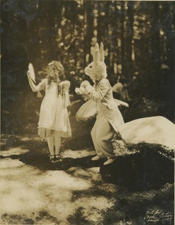 Alice with the Looking Glasss and the Rabbit