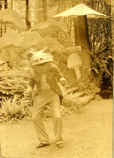 1935 Toad of Toad Hall Toad Standing Sepia